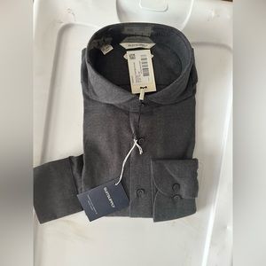 Suitsupply Egyptian cotton slim fit dark grey long sleeved